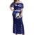 Custom Japan Rugby Pacific Off Shoulder Maxi Dress Sakuras Rising Sun with Polynesian Pattern - Wonder Print Shop
