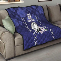 Custom Japan Rugby Pacific Quilt Sakuras Rising Sun with Polynesian Pattern - Wonder Print Shop