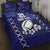 Custom Japan Rugby Pacific Quilt Bed Set Sakuras Rising Sun with Polynesian Pattern - Wonder Print Shop