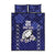 Custom Japan Rugby Pacific Quilt Bed Set Sakuras Rising Sun with Polynesian Pattern - Wonder Print Shop