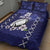 Custom Japan Rugby Pacific Quilt Bed Set Sakuras Rising Sun with Polynesian Pattern - Wonder Print Shop