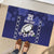 Custom Japan Rugby Pacific Rubber Doormat Sakuras Rising Sun with Polynesian Pattern - Wonder Print Shop