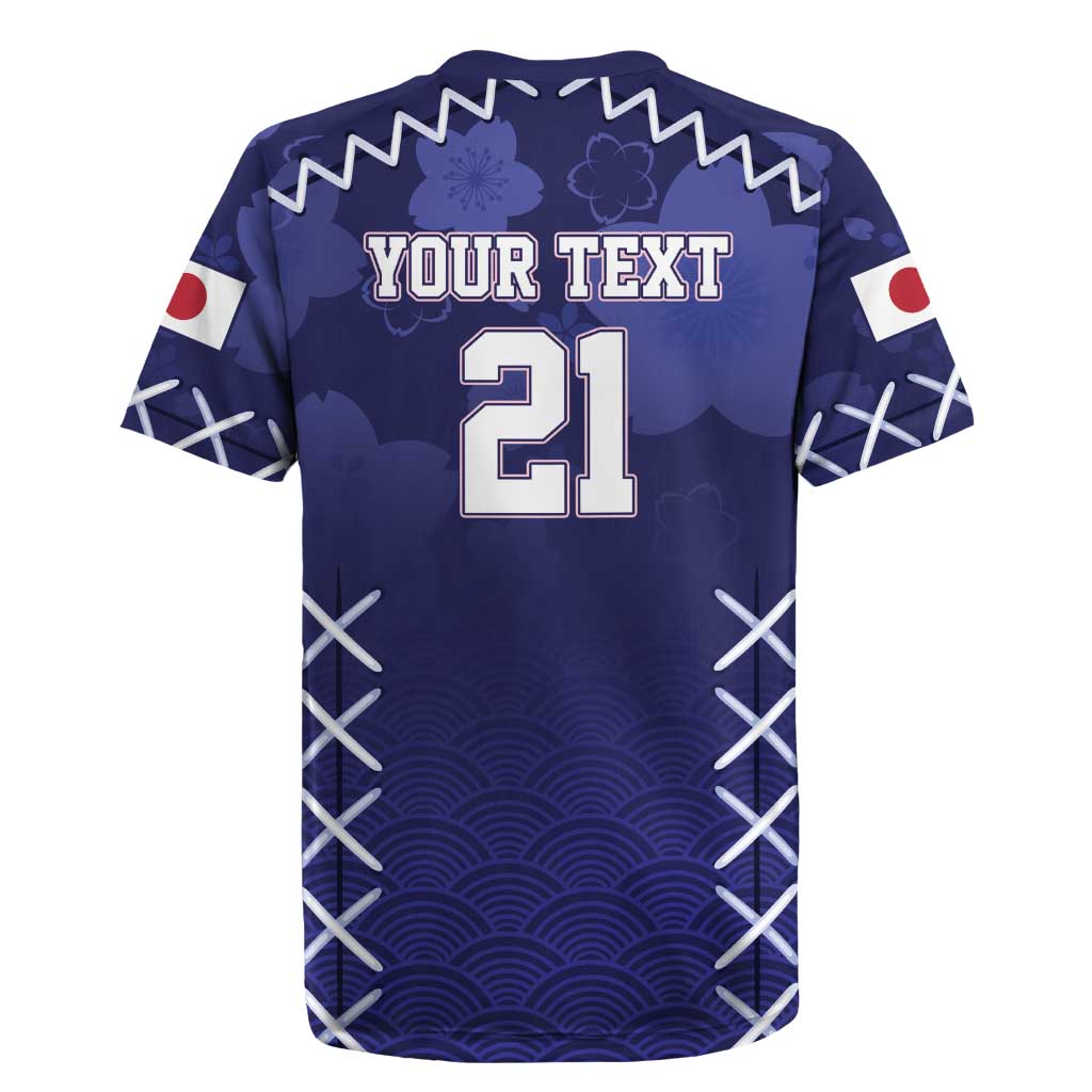 Custom Japan Rugby Pacific Rugby Jersey Sakuras Rising Sun with Polynesian Pattern - Wonder Print Shop