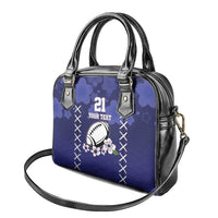 Custom Japan Rugby Pacific Shoulder Handbag Sakuras Rising Sun wiht Polynesian Pattern