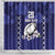 Custom Japan Rugby Pacific Shower Curtain Sakuras Rising Sun wiht Polynesian Pattern