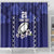 Custom Japan Rugby Pacific Shower Curtain Sakuras Rising Sun wiht Polynesian Pattern