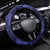 Japan Rugby Pacific Steering Wheel Cover Sakuras Rising Sun with Polynesian Pattern - Wonder Print Shop