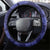 Japan Rugby Pacific Steering Wheel Cover Sakuras Rising Sun with Polynesian Pattern - Wonder Print Shop