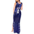 Custom Japan Rugby Pacific Tank Maxi Dress Sakuras Rising Sun with Polynesian Pattern - Wonder Print Shop