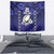 Custom Japan Rugby Pacific Tapestry Sakuras Rising Sun with Polynesian Pattern - Wonder Print Shop