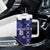 Custom Japan Rugby Pacific Tumbler With Handle Sakuras Rising Sun wiht Polynesian Pattern - Wonder Print Shop