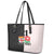 Custom Fiji England Rugby Leather Tote Bag Tapa Pattern and Rose Flower World Cup 2023 - Wonder Print Shop