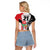 Custom Fiji England Rugby Raglan Cropped T Shirt Tapa Pattern and Rose Flower World Cup 2023 - Wonder Print Shop