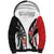 Custom Fiji England Rugby Sherpa Hoodie Tapa Pattern and Rose Flower World Cup 2023 - Wonder Print Shop