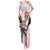 Custom Fiji England Rugby Tank Maxi Dress Tapa Pattern and Rose Flower World Cup 2023 - Wonder Print Shop