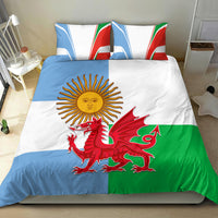 Wales Argentina Rugby Bedding Set The Welsh Dragon and Sol De Mayo World Cup 2023 LT9 - Wonder Print Shop