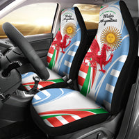 Wales Argentina Rugby Car Seat Cover The Welsh Dragon and Sol De Mayo World Cup 2023 LT9 - Wonder Print Shop