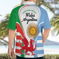 Wales Argentina Rugby Hawaiian Shirt The Welsh Dragon and Sol De Mayo World Cup 2023 - Wonder Print Shop