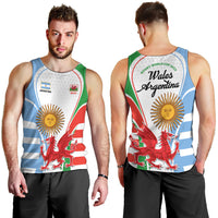 Wales Argentina Rugby Men Tank Top The Welsh Dragon and Sol De Mayo World Cup 2023 - Wonder Print Shop