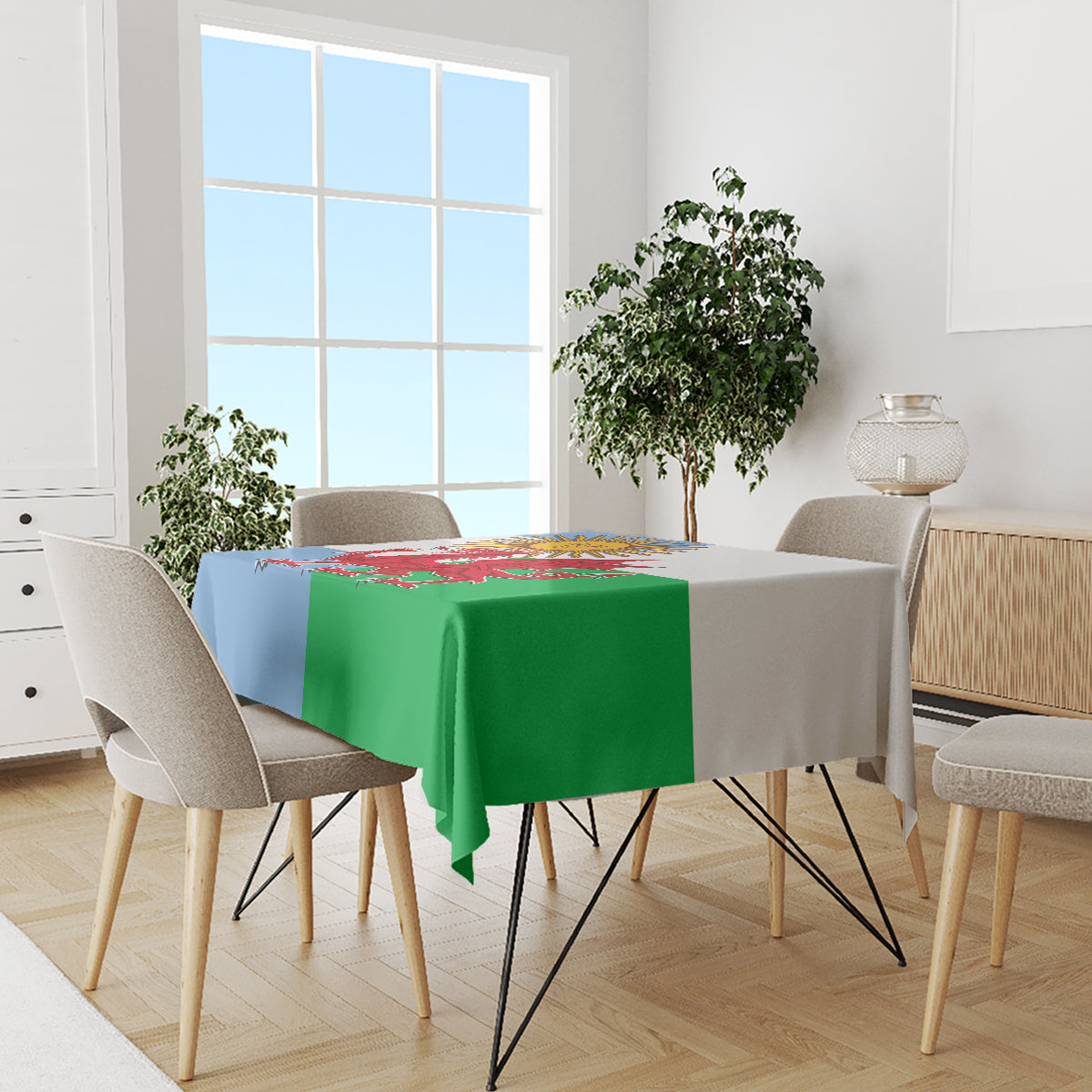 Wales Argentina Rugby Tablecloth The Welsh Dragon and Sol De Mayo World Cup 2023 - Wonder Print Shop