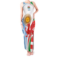 Wales Argentina Rugby Tank Maxi Dress The Welsh Dragon and Sol De Mayo World Cup 2023 - Wonder Print Shop