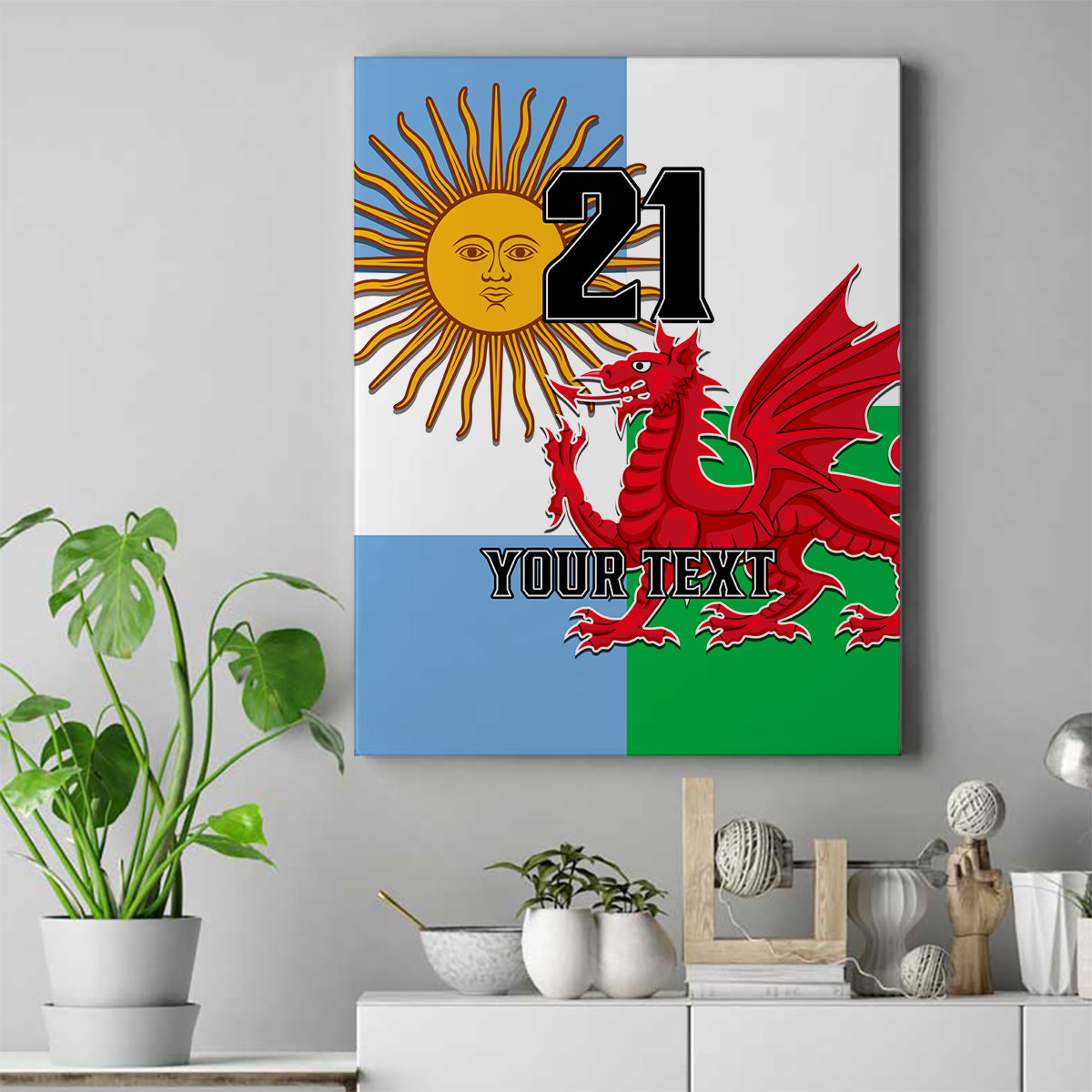 custom-wales-argentina-rugby-canvas-wall-art-the-welsh-dragon-and-sol-de-mayo-world-cup-2023