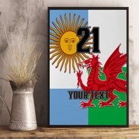 Custom Wales Argentina Rugby Canvas Wall Art The Welsh Dragon and Sol De Mayo World Cup 2023 LT9 - Wonder Print Shop