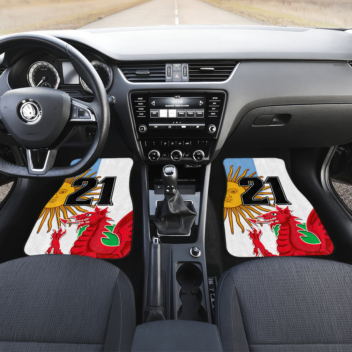 Custom Wales Argentina Rugby Car Mats The Welsh Dragon and Sol De Mayo World Cup 2023 LT9 - Wonder Print Shop