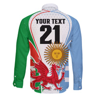 Custom Wales Argentina Rugby Family Matching Mermaid Dress and Hawaiian Shirt The Welsh Dragon and Sol De Mayo World Cup 2023 LT9 - Wonder Print Shop