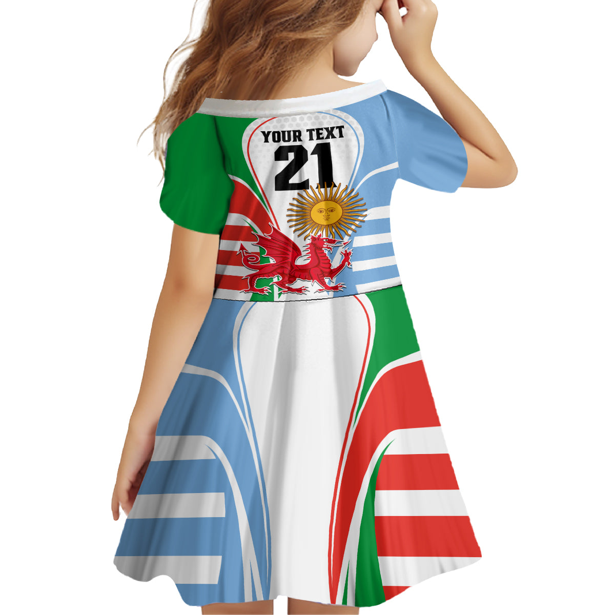 Custom Wales Argentina Rugby Family Matching Puletasi Dress and Hawaiian Shirt The Welsh Dragon and Sol De Mayo World Cup 2023 - Wonder Print Shop