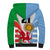 Custom Wales Argentina Rugby Sherpa Hoodie The Welsh Dragon and Sol De Mayo World Cup 2023 - Wonder Print Shop