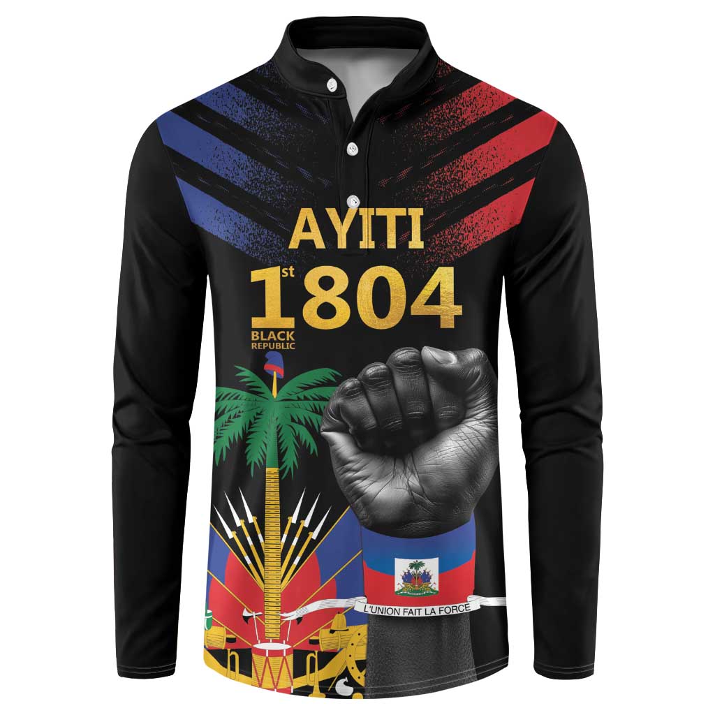 Haiti Independence Day Button Sweatshirt The First Black Republic Since 1804 LT9 - Wonder Print Shop