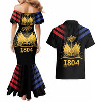 Haiti Independence Day Couples Matching Mermaid Dress and Hawaiian Shirt The First Black Republic Since 1804 LT9 - Wonder Print Shop