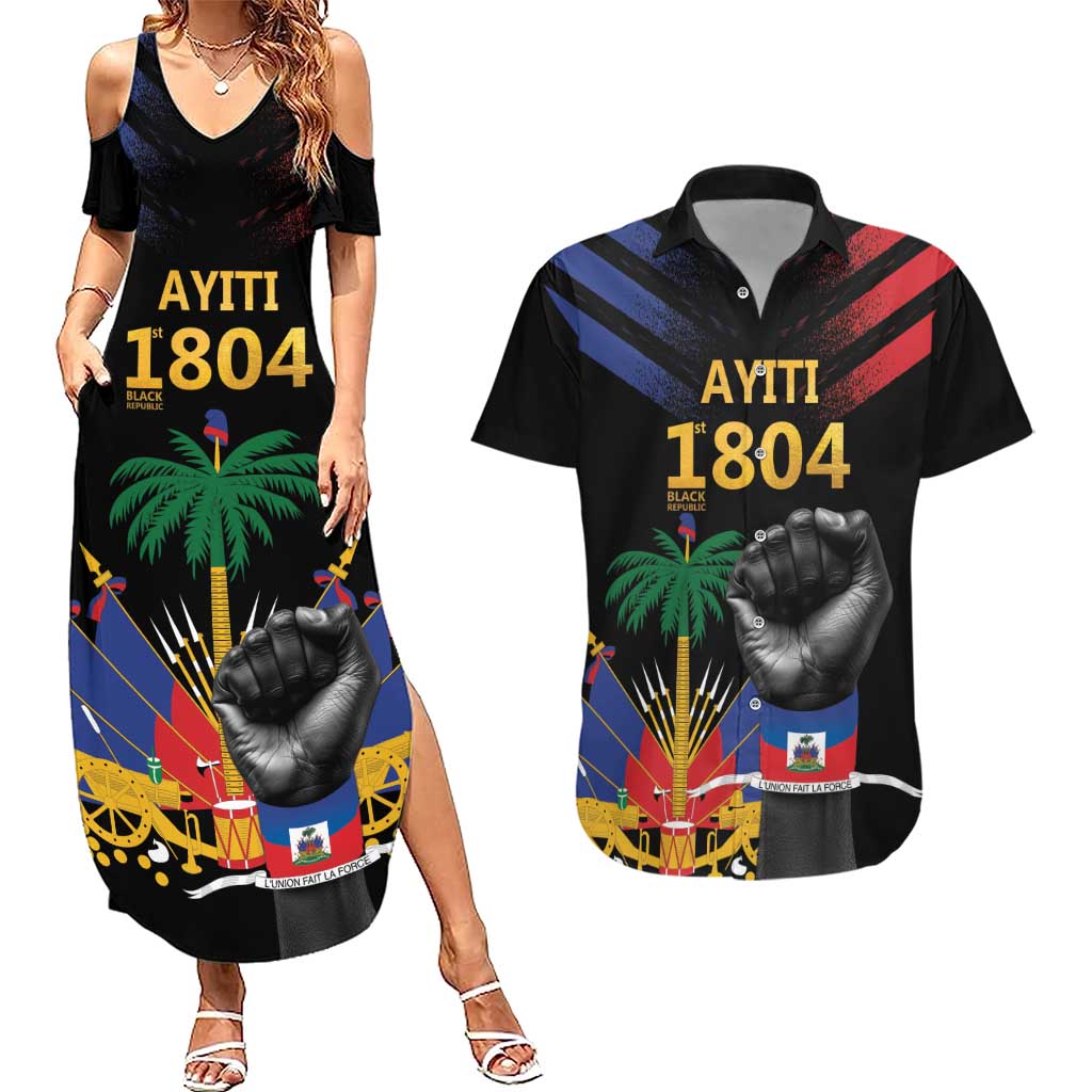 Haiti Independence Day Couples Matching Summer Maxi Dress and Hawaiian Shirt The First Black Republic Since 1804 LT9 - Wonder Print Shop