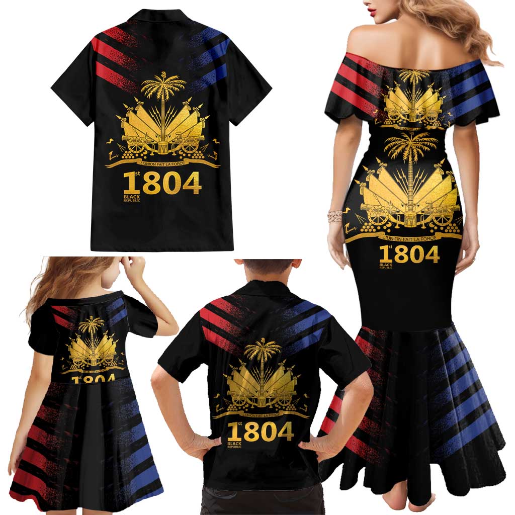 Haiti Independence Day Family Matching Mermaid Dress and Hawaiian Shirt The First Black Republic Since 1804 LT9 - Wonder Print Shop