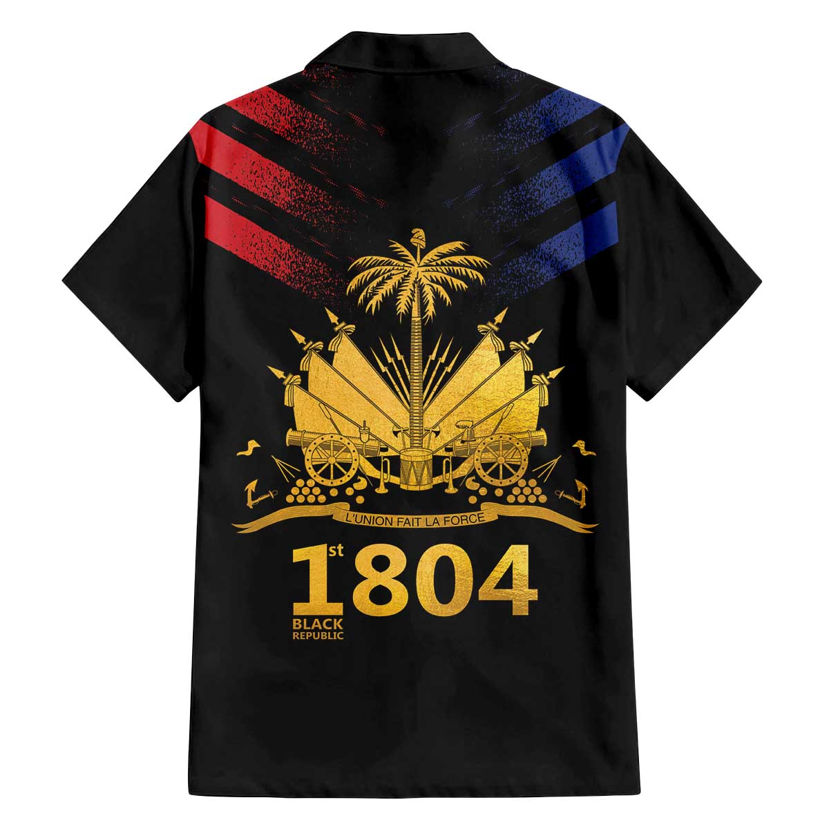 Haiti Independence Day Family Matching Off The Shoulder Long Sleeve Dress and Hawaiian Shirt The First Black Republic Since 1804 - Wonder Print Shop
