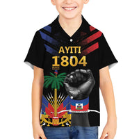 Haiti Independence Day Family Matching Off Shoulder Short Dress and Hawaiian Shirt The First Black Republic Since 1804 LT9 - Wonder Print Shop