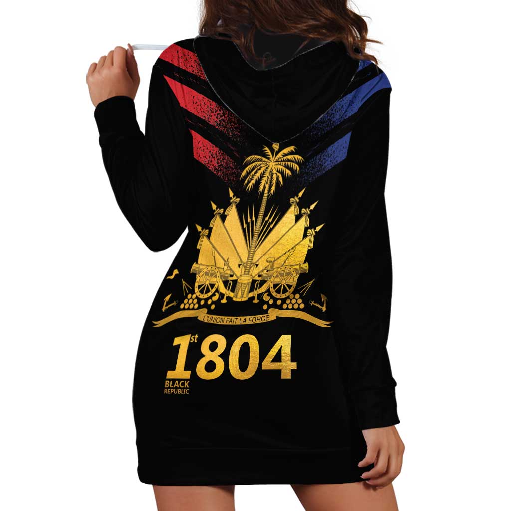 Haiti Independence Day Hoodie Dress The First Black Republic Since 1804 - Wonder Print Shop