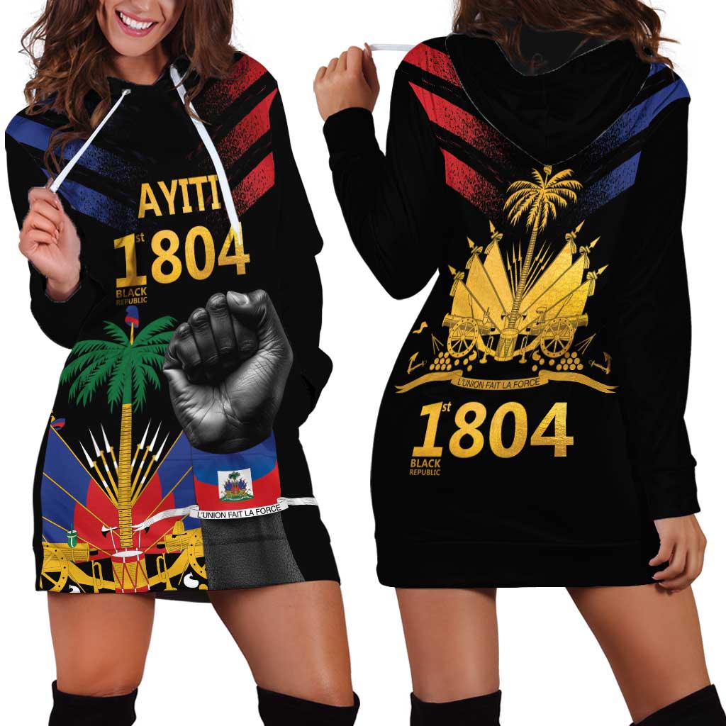 Haiti Independence Day Hoodie Dress The First Black Republic Since 1804 - Wonder Print Shop