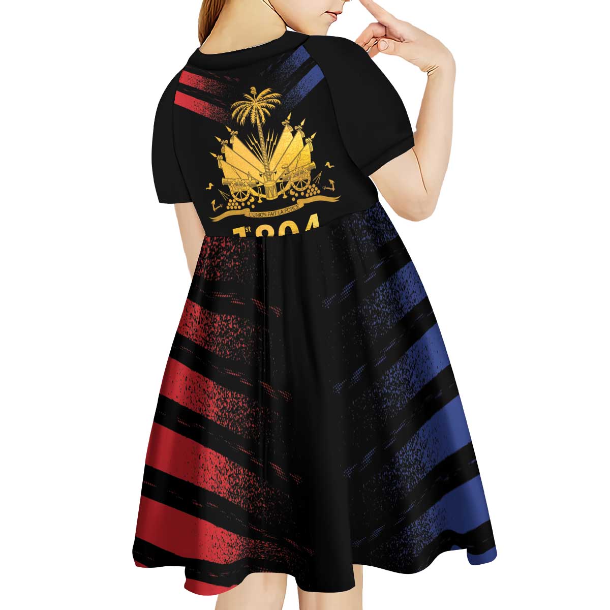 Haiti Independence Day Kid Short Sleeve Dress The First Black Republic Since 1804 - Wonder Print Shop