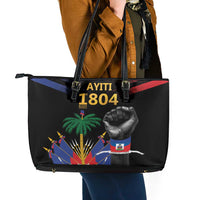 Haiti Independence Day Leather Tote Bag The First Black Republic Since 1804 - Wonder Print Shop
