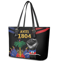 Haiti Independence Day Leather Tote Bag The First Black Republic Since 1804 - Wonder Print Shop