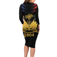 Haiti Independence Day Long Sleeve Bodycon Dress The First Black Republic Since 1804 - Wonder Print Shop