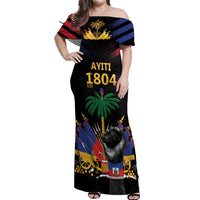 Haiti Independence Day Off Shoulder Maxi Dress The First Black Republic Since 1804 - Wonder Print Shop