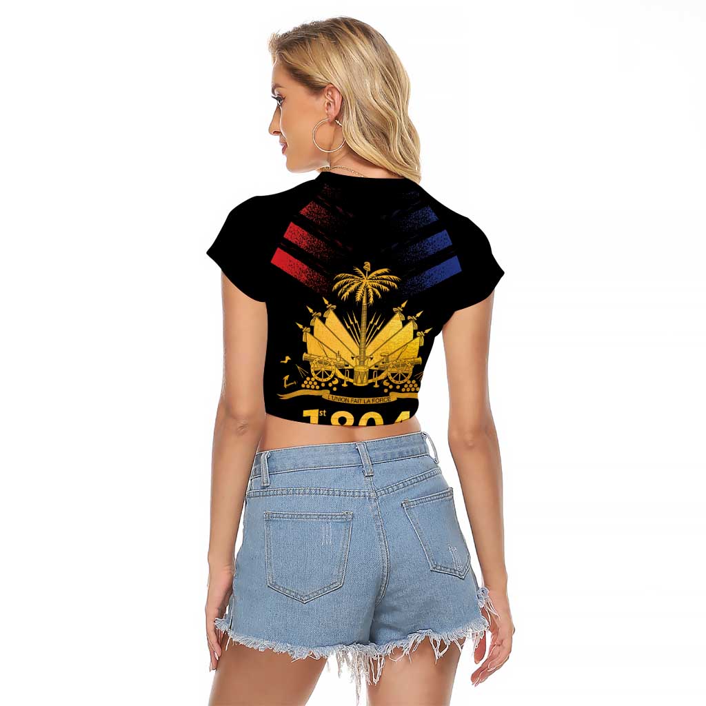 Haiti Independence Day Raglan Cropped T Shirt The First Black Republic Since 1804 - Wonder Print Shop