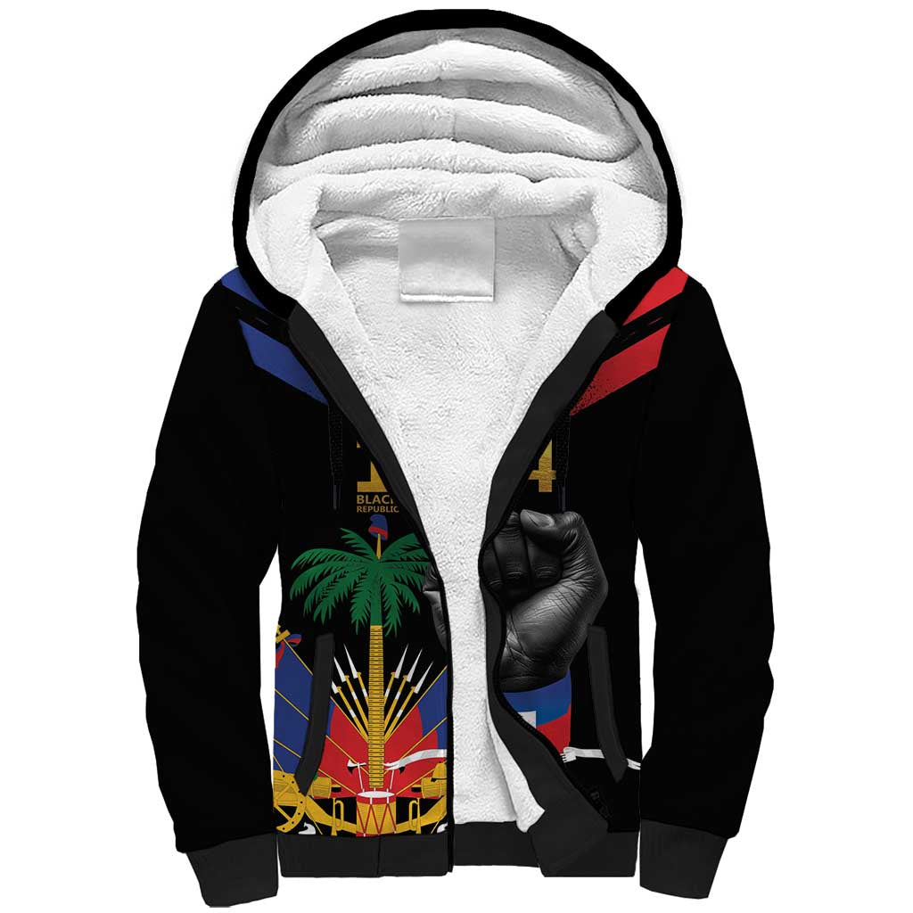 Haiti Independence Day Sherpa Hoodie The First Black Republic Since 1804 - Wonder Print Shop