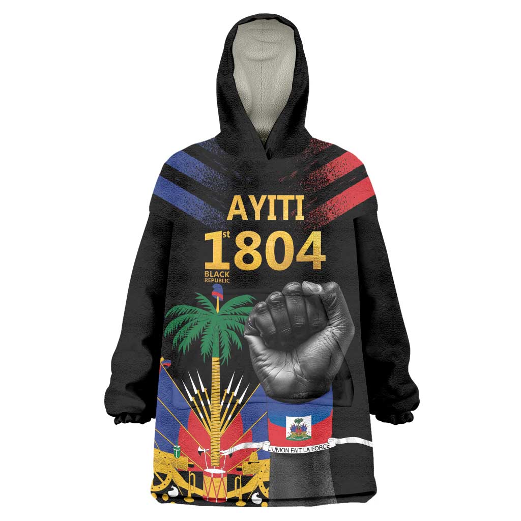 Haiti Independence Day Wearable Blanket Hoodie The First Black Republic Since 1804 - Wonder Print Shop
