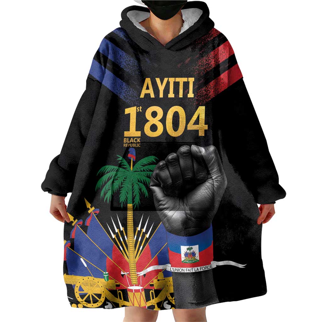 Haiti Independence Day Wearable Blanket Hoodie The First Black Republic Since 1804 - Wonder Print Shop