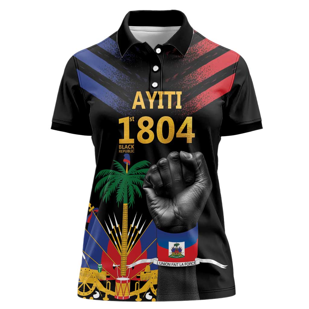 Haiti Independence Day Women Polo Shirt The First Black Republic Since 1804 - Wonder Print Shop