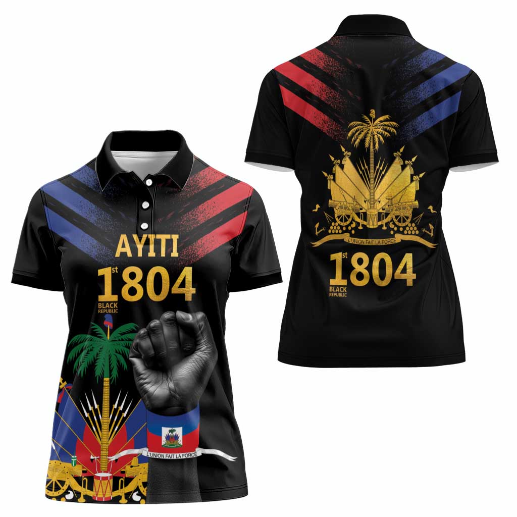 Haiti Independence Day Women Polo Shirt The First Black Republic Since 1804 - Wonder Print Shop